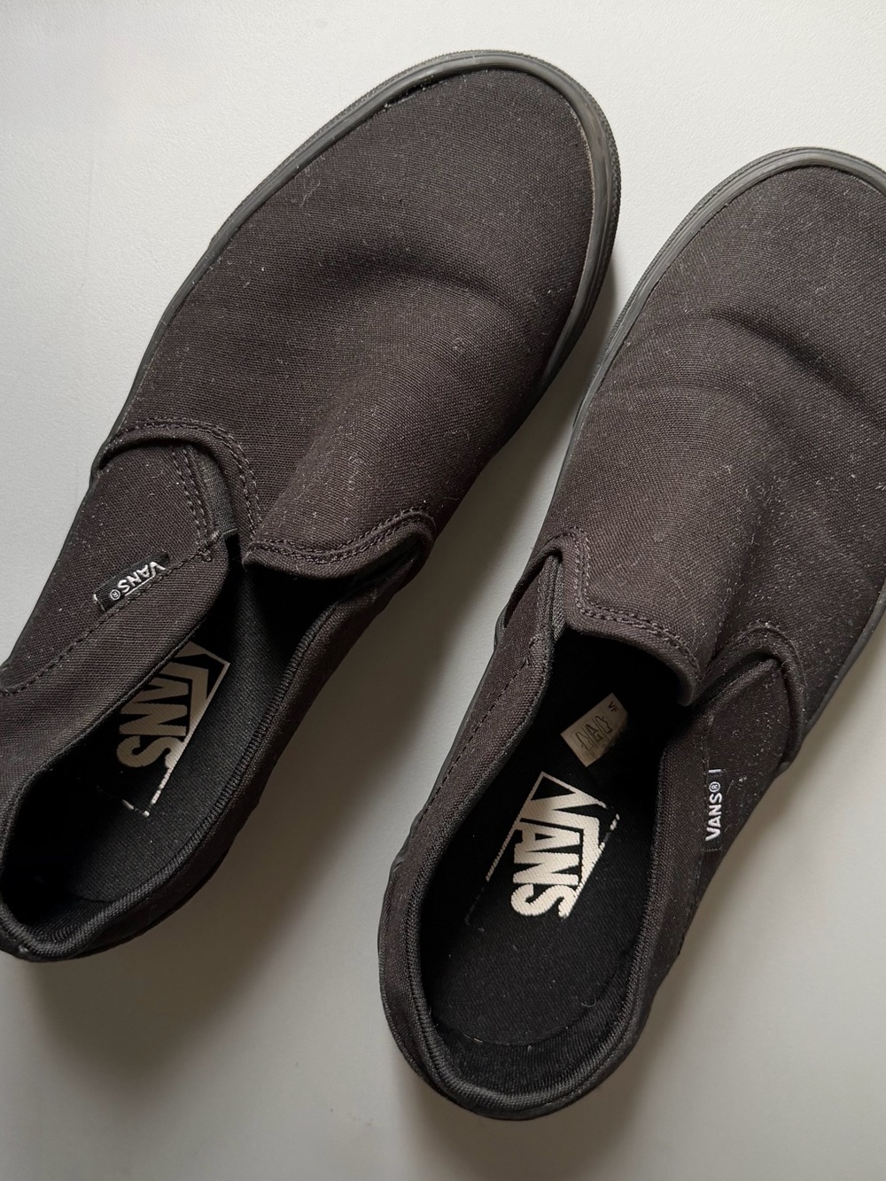 Vans Black Canvas Slip-On Loafers for Men